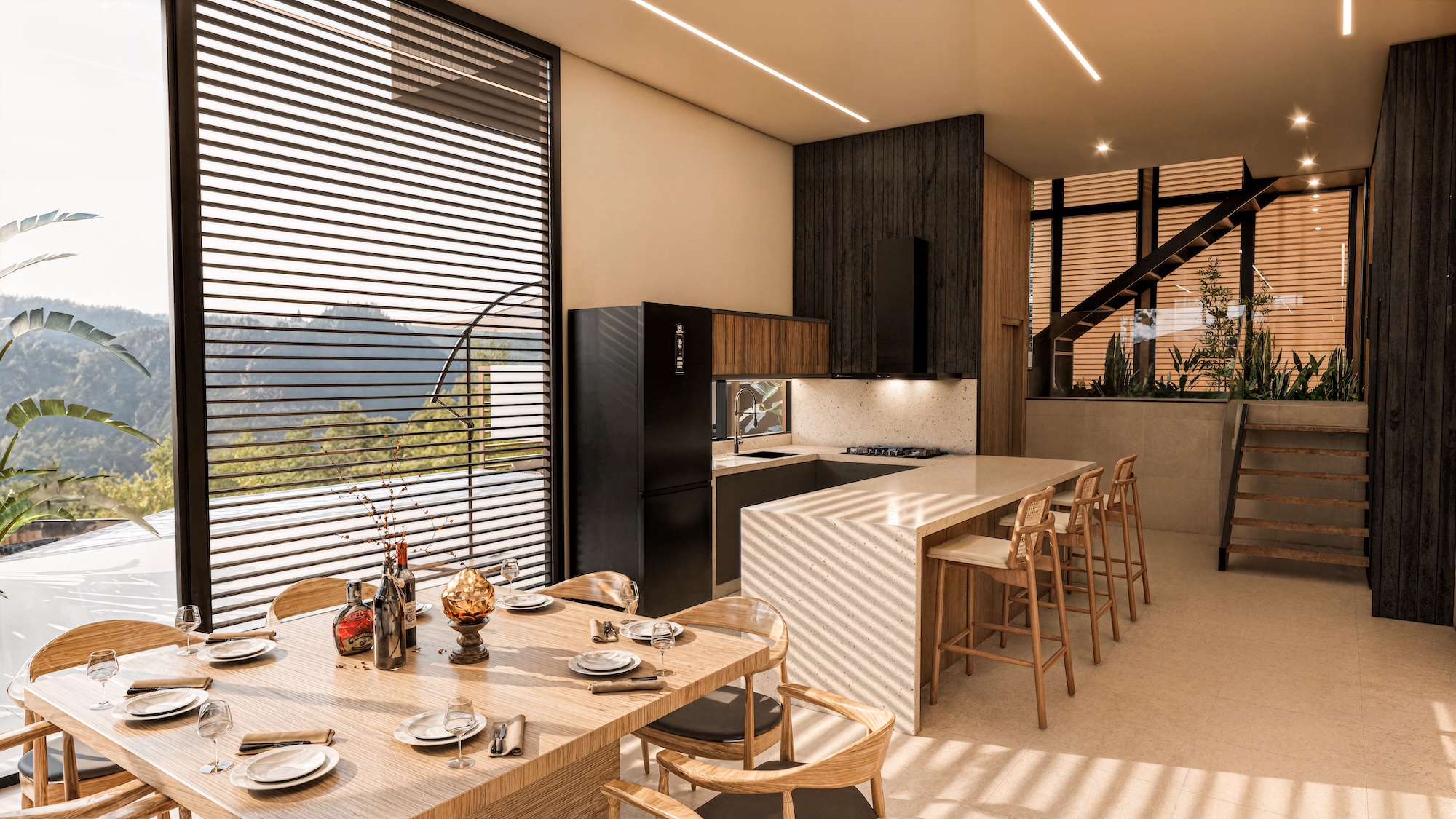 Living area — Villa 2